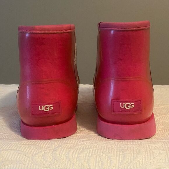 UGG CLASSIC CLEAR MINI ROCK ROSE PINK WATERPROOF ANKLE BOOT SIZE 5 WOMEN - Picture 5 of 10